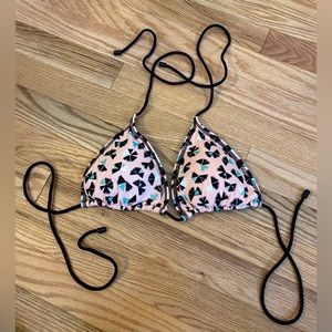 Marc By Marc Jacobs Swimwear Bikini Top, Pink/Black, Size Large, NWOT